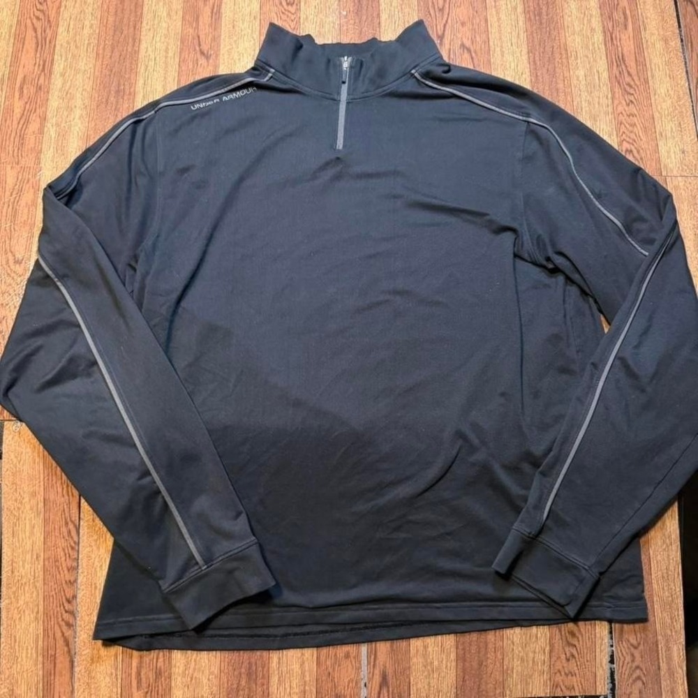 Under Armour Black Cold Tech Retro Sportswear Running Quarter Jacket XL